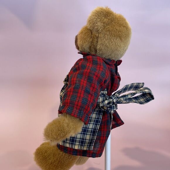 HEARTFELT COLLECTIBLE 1997 10" JOINTED TEDDY BEAR by SHELLY BEARS & CO. In Plaid - Picture 5 of 9